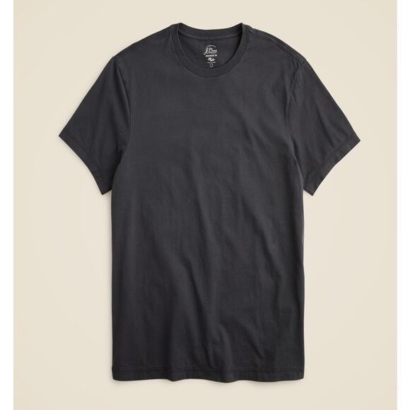 J.Crew Broken In Shirt Men M Black Short Sleeve Crewneck Pullover Stretch Cotton - Picture 1 of 6